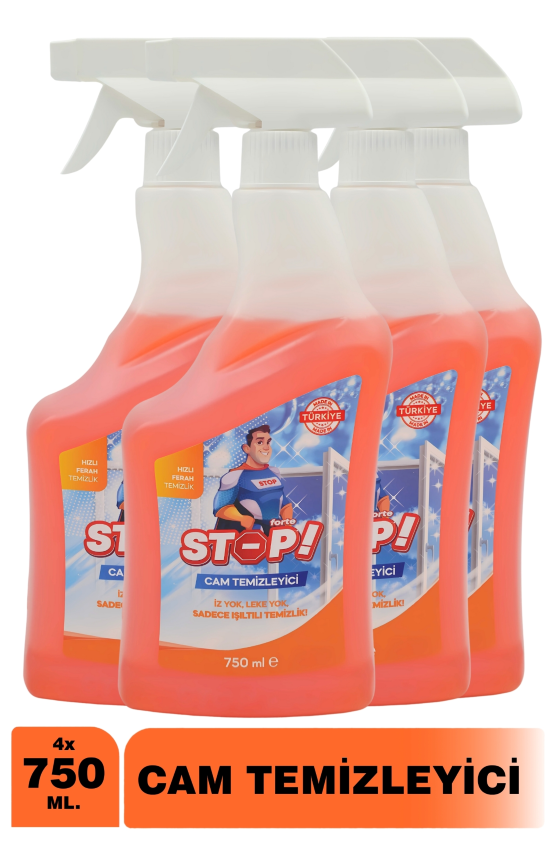 4'lü Cam Temizleyici Sprey 750 ml